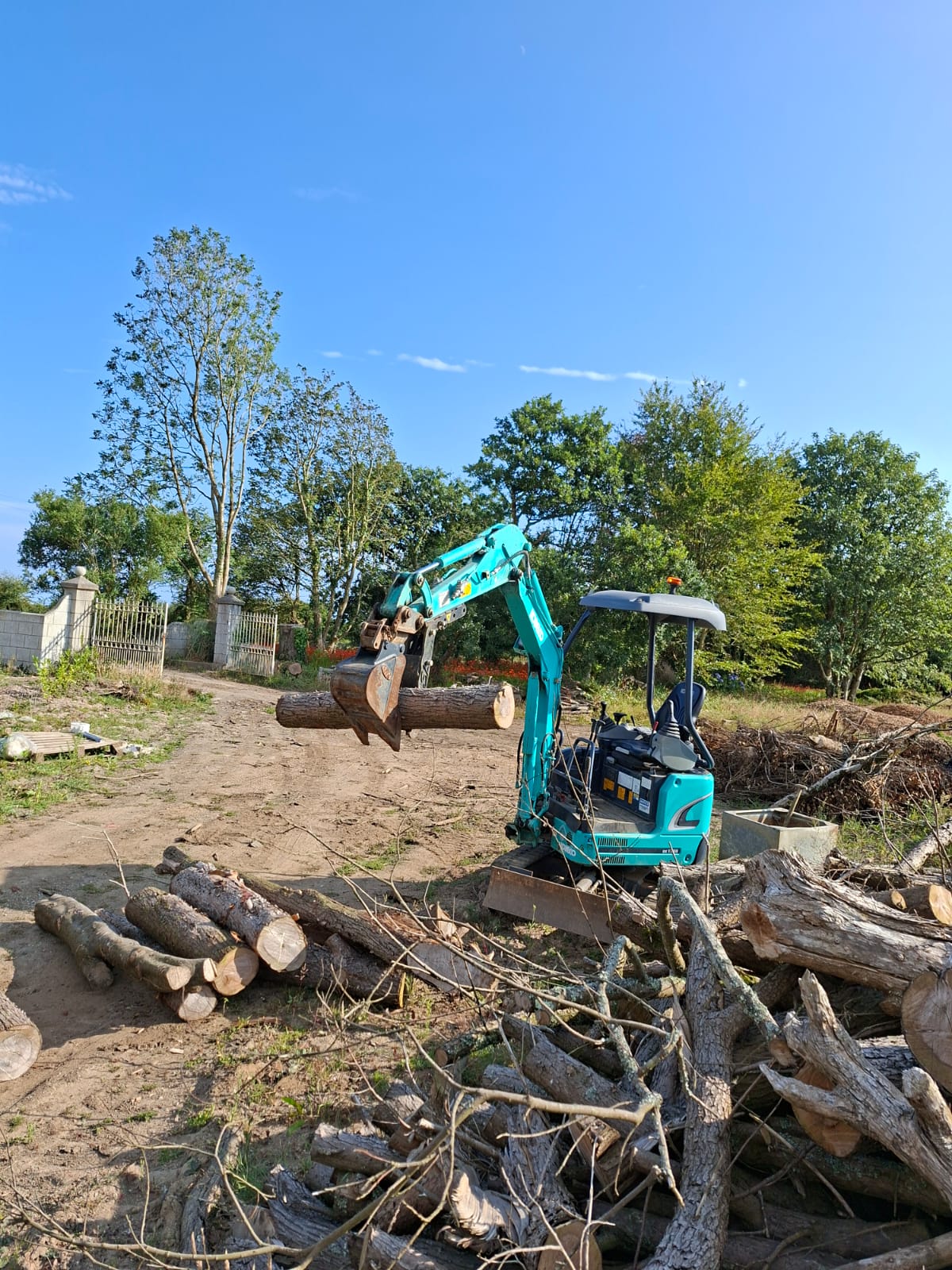 Mini digger clearance work Helston Cornwall