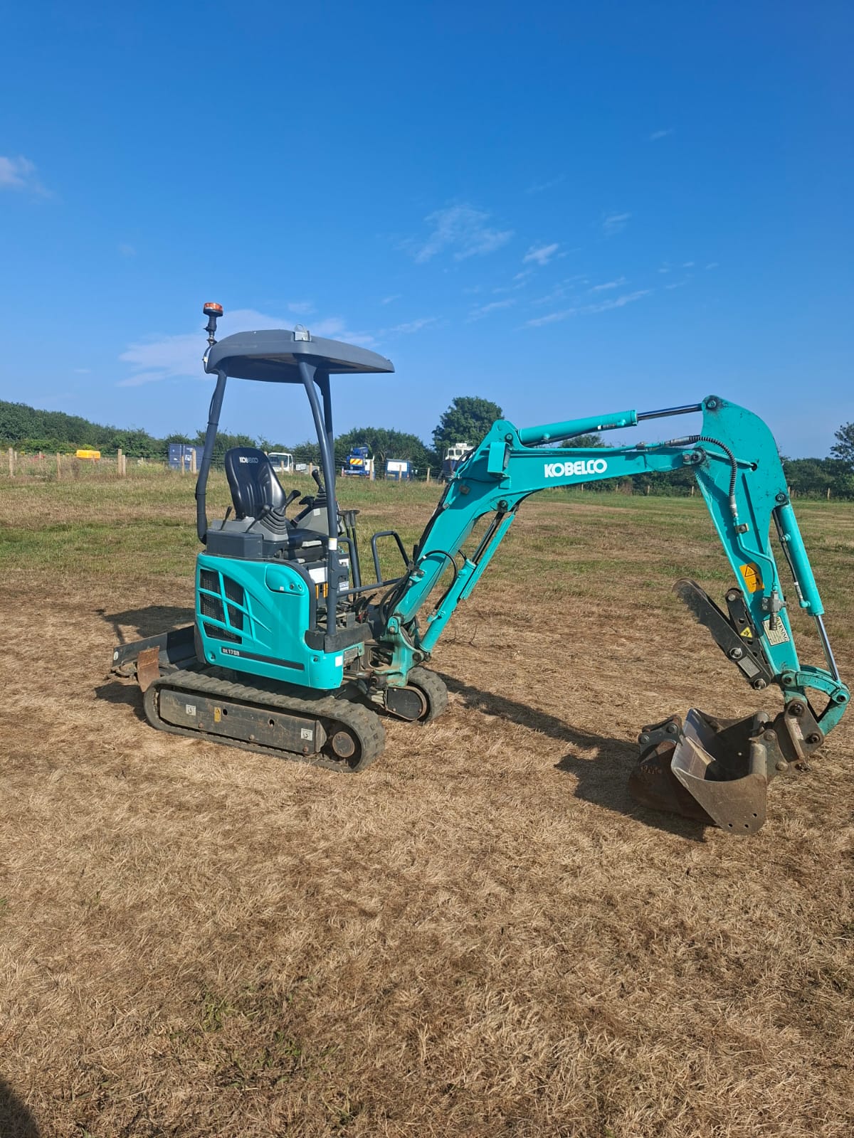 Kobelco mini digger hire Helston Cornwall