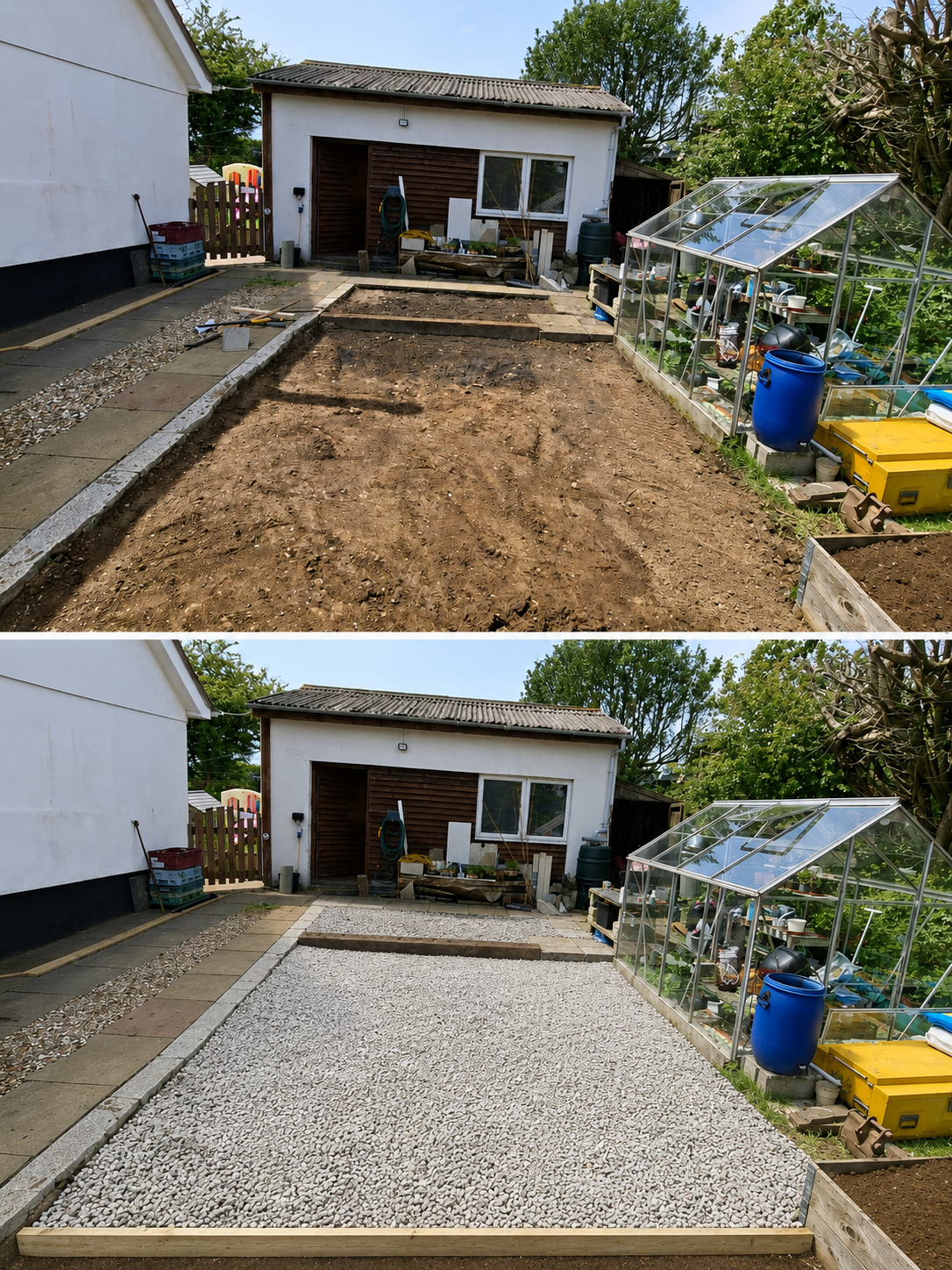 Garden clearance and gravel project