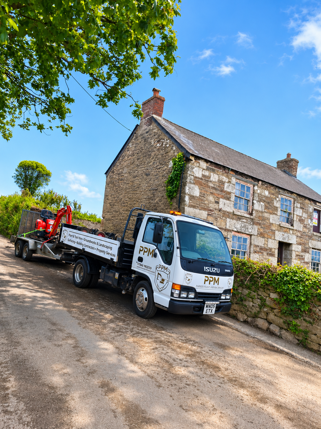 Parker Plant and Machinery branded truck