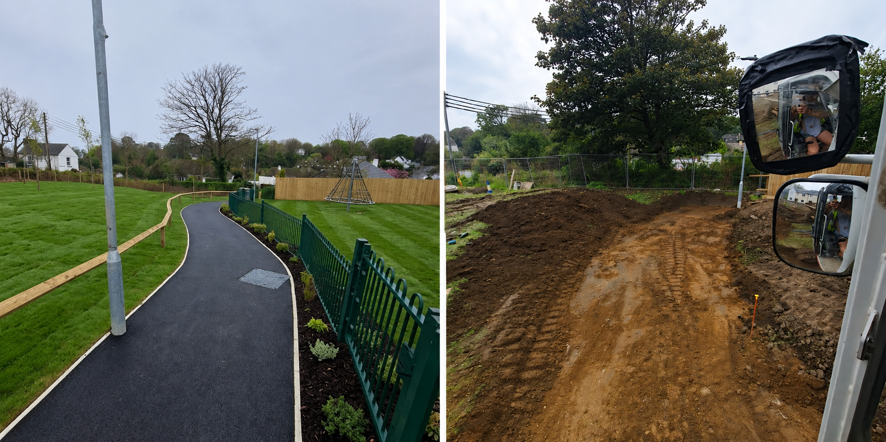 Access road and landscaping project Helston Cornwall