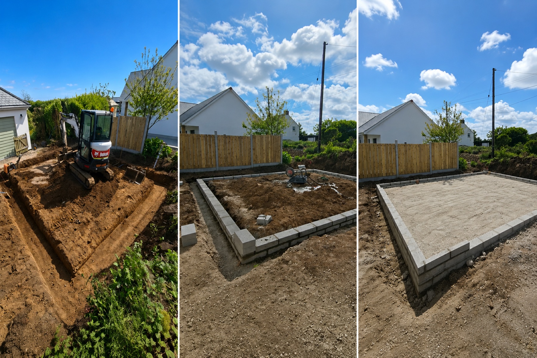 Foundation excavation and site preparation Cornwall