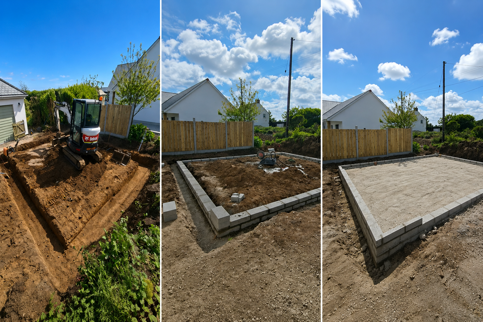 Foundation excavation and site preparation Cornwall